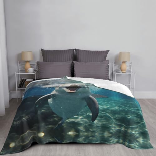 Couverture flanelle dauphin douce pour réchauffer vos soirées - 6