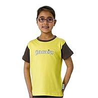 Printed logo on front, material: 100% cotton Yellow Color Contrasting Brown Sleeveless Collar Style: Round Collar, Short Sleeve Brownie T-shirt 40% machine washable