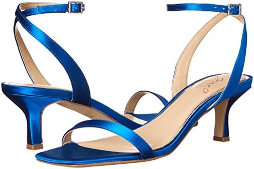 Jewel Badgley Mischka Women's Charisma II Heeled Sandal, Blue Satin, 9 | Image 6