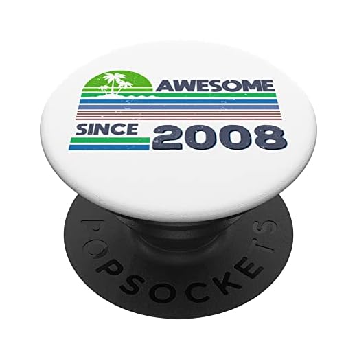 14 Años Cumpleaños Niños Niñas Impresionante Desde 2008 PopSockets PopGrip Intercambiable