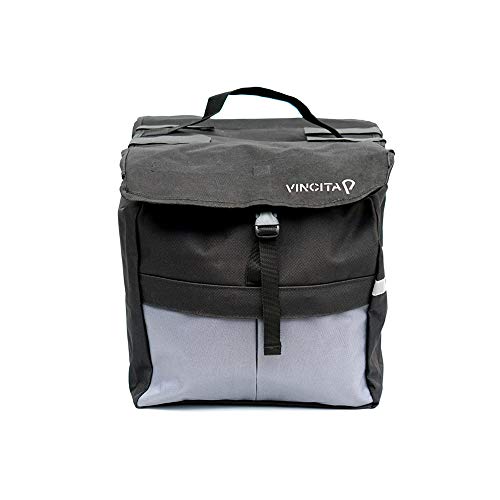 Vincita Top Load Double Pannier Water Resistant Cycling Side Bags - with Rain