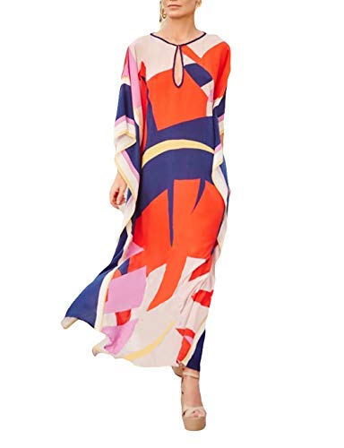 Image of Eddoyee Loose Beach Kaftan Dresses for Women Caftan Swimsuit Cover Up