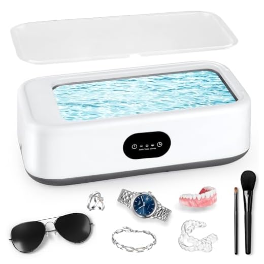 MXTIMWAN Limpiador Ultrasonidos 49000Hz, Limpiador de Gafas 640ML, Dentaduras Ultrasonidos con 3 Modos de Limpieza Temporizador, para Gafas Joyas Relojes Dentaduras Razots