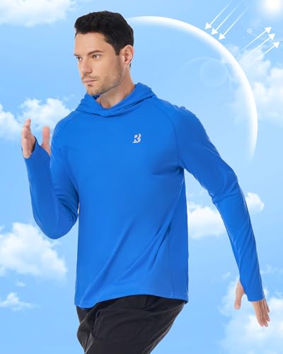Roadbox Mens UPF 50+ Fishing Shirt, Long Sleeve UV Sun Protection Hoodies, Quick Dry Rash Guard for Hiking Outdoor Working4