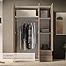 Stella Trading BASE Zeitloser Kleiderschrank in drei verschiedenen Größen - Vielseitiger Drehtürenschrank in Eiche Sonoma Optik - 120 x 177 x 52 cm (B/H/T)