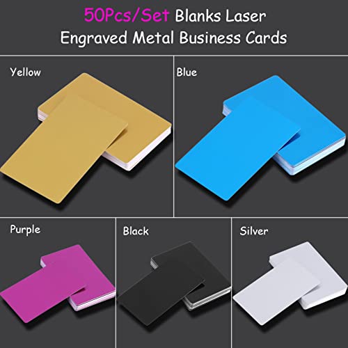 VIFERR Metal Business Cards,Impressive Business Cards Personalised 50Pcs Aluminium Blanks Name Card Engraving Mark Card Custom Business Visiting Name Tags for House Customer DIY VIP Tags(Black) - Image 4