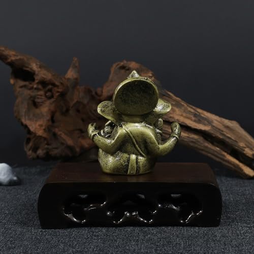 Estatua de Buda Lord Ganesha de piedra artificial miniatura 5