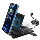 【Compatible universalmente】 La estación de carga inalámbrica es compatible con: Airpod pro / 2, iWatch 1/2/3/4/5/6 / SE, iPhone 12/11 series / SE / X / XS / XR / Xs Max series / 8/8 Plus, Samsung Galaxy S10 / S10 plus / S9 / S9 plus / S8 / S8 plus / S7 / S6 Edge y otros dispositivos compatibles con Qi.