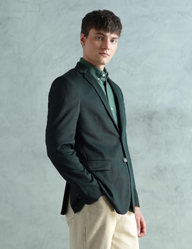 Image of Arrow Men's Zero Calorie Slim Fit Textured Blazer