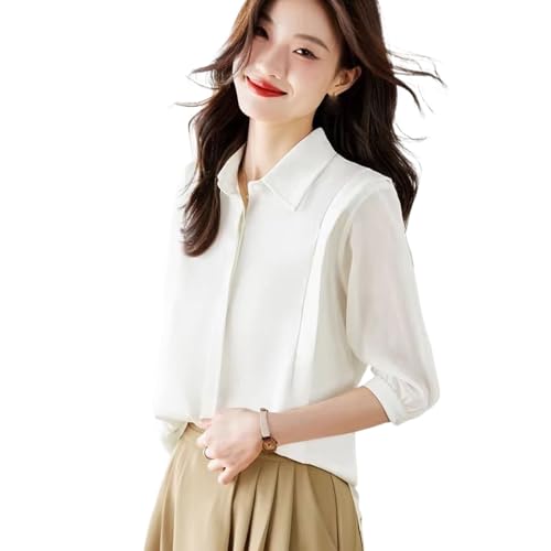 Chemisier mousseline de soie femme top fluide bureau décontracté