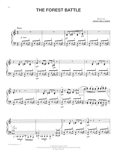 Star Wars piano sheet music de los episodios i-vi en papel 6