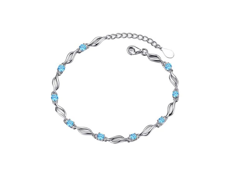 Image of Nilu's Collection Glam up Your Look with Stylish 925 Silver-Plated Copper Bracelet for Women and Girls