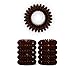 Produktbild 10er Set Spiral Haargummi - Haargummis für weniger Spliss und gebrochene Haare - Haargummi Spirale für feine Haarpartien - Telefonkabel Spiralhaargummi, Braun, 3,5 cm