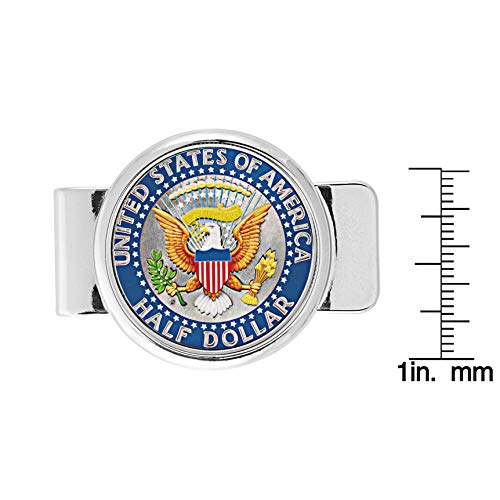American Coin Treasures Money Clip Presidential Seal Half Dollar Coin in Color | Brilliant Colorized Genuine JFK Half Dollar | Holds Currency, Credit and Business Cards |Certificate of Authenticity3