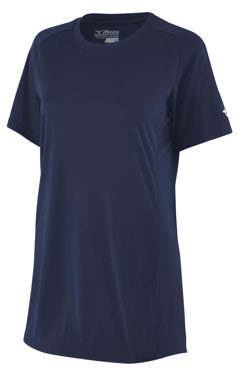 Mizuno Women's Crew Neck Jersey Maillot de Softball Ras du Cou pour Femme, Bleu Marine, X-Large