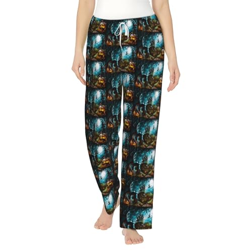 Pantalon de pyjama chaud en flanelle anti-froid avec poches pour femme frileuse