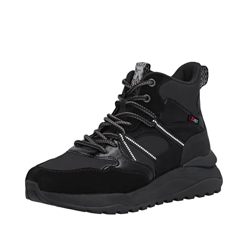 Rieker W2570 Zapatillas altas para mujer, color negro, talla 40 EU, Negro, 40 EU