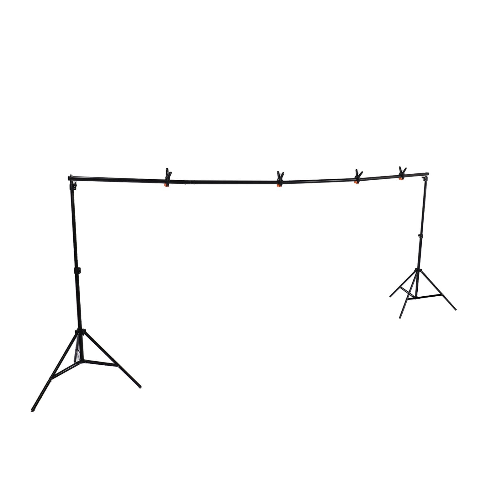 EMUKOEP Kit Supporto per Fondale Fotografico Durevole e Regolabile, Stabile e Affidabile per Studio Fotografico 2x3 M