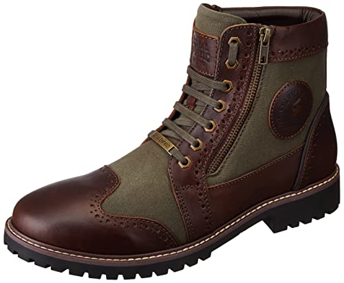 Image of Royal Enfield Military Vibe Boots Brown & Navy