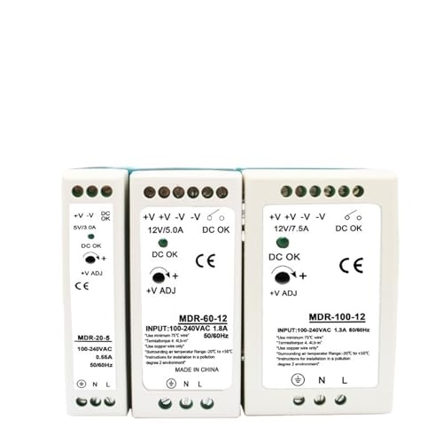 Alimentation sur rail DIN 12V avec protection contre les surcharges MDR-60