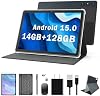 Tableta KADYBE Android 14 10 Pulgadas 128GB Almacenamiento Expandible a 1TB 14GB (8+6) RAM, Ranura SIM 4G con Teclado 7000 mAh Soporta 5G WiFi Bluetooth 5.0 GPS, Procesador Octa-Core, Pantalla FHD IPS 2