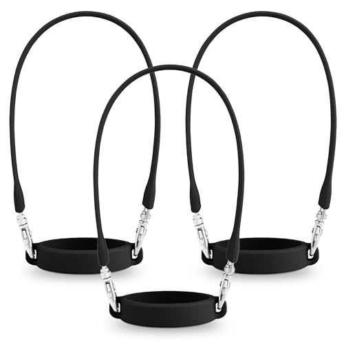 Image of Ryan & Rose Water Bottle Handle 3 Pack - Silicone Water Bottle Sling, Carrier, Holder with Strap for Stanley Cup Accessories