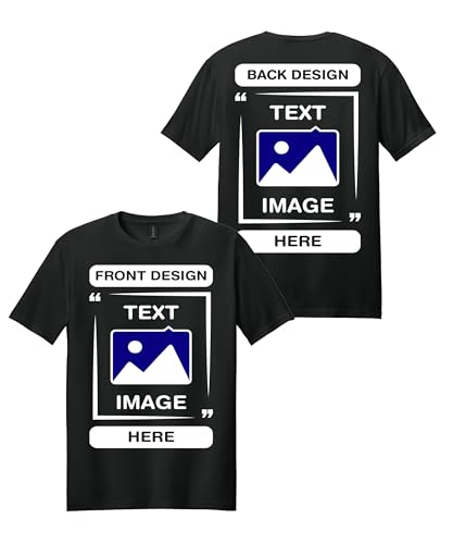 Gildan Custom Softstyle T-Shirt for Men - Personalized US-Cotton Mens Tee Shirts - Add Your Own...