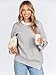 ANRABESS Womens Oversized Sweaters Fall 2025 Fashion Crewneck Batwing Long Sleeve Side Slit Knit Pullover Sweater Tops Beige Grey-M