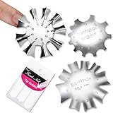 DANNEASY 3Pcs Easy French Nail Smile Line Acrylic Gel Cutter Tool C-Shaped Manicure Edge Trimmer Cutter Template With 1Pcs French Nail Stickers Tips Guides
