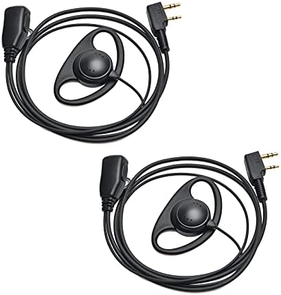 Retevis Oreillette Tube Acoustique Talkie-Walkie 2 Pin – PTT Large, Discrète Et Claire Pour RT24 RT27 RT622 RT5R Baofeng UV-5R BF-888S (1 Pièce)