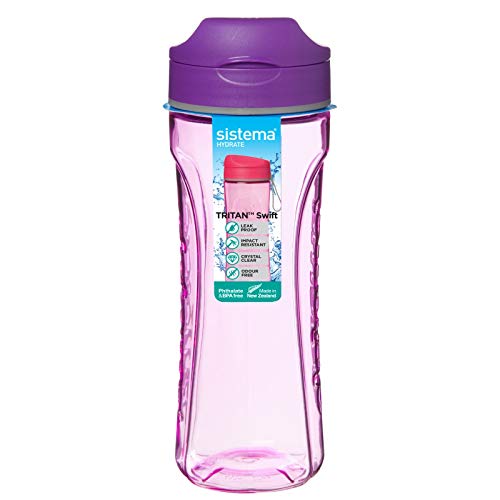 Sistema600ml Tritan Swift Bottle - Purple, 6400