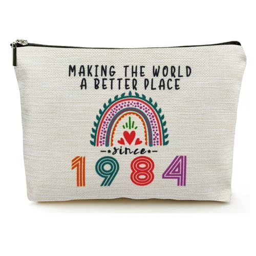 42nd Birthday Gifts Women Makeup Bag, Happy 42nd Birthday Decorations Woman, Best 42 Year Old Birthday Gifts Ideas for Her, Mom, Wife, Sister, Mothers Day, 1984 Anniversary Party Favors, Christmas