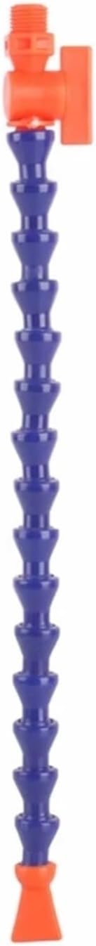 1Pc 1/4'' 3/8" 1/2"BSPT Male Threaded Round Flat Flexible Plastic Water Oil Coolant Pipe Hose For CNC With Regulate Switch(04 x 40cm Round)