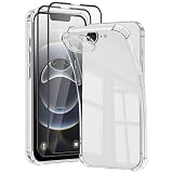 Vanjua for iPhone 16e / iPhone 17e Case, Soft Slim Clear Phone Cases Shockproof Protective Cover with Screen Protector Compatible with iPhone 16e / iPhone 17e 6.1'