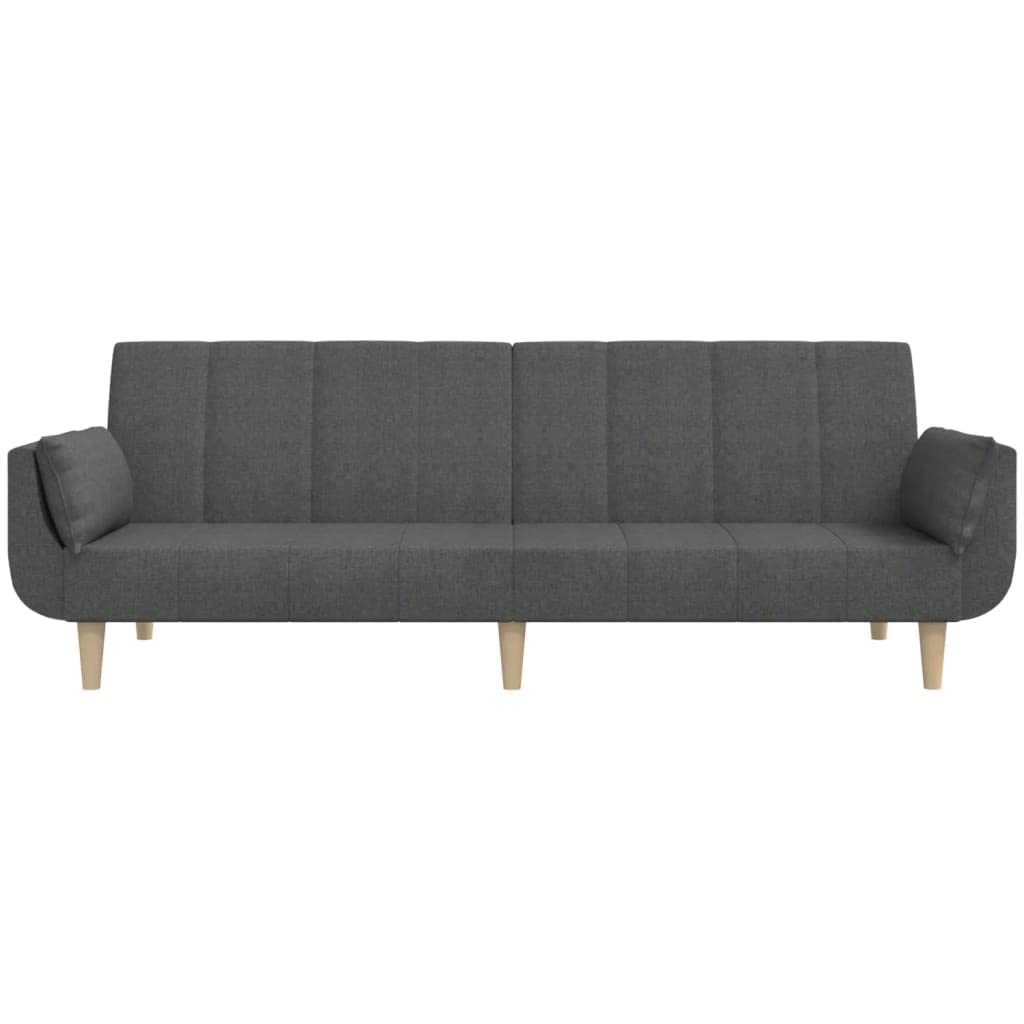 Hothingwell Sofa 2-osobowa ciemnoszara z 2 poduszkami