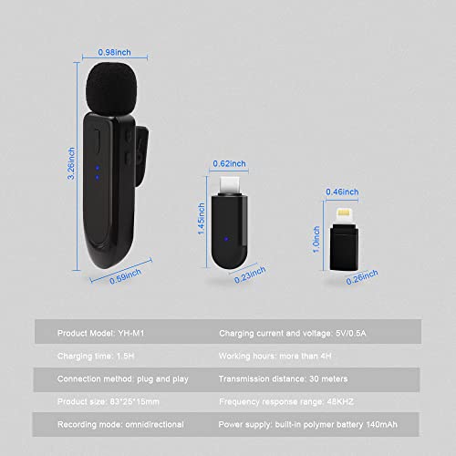 Greenbyte Wireless Lavalier Microphone For Usb C Android Phone Iphone Ipad For Recording Youtube Facebook Live Stream Vlog Interview-Auto Sync Noise Reduction Plug & Play #TOP7