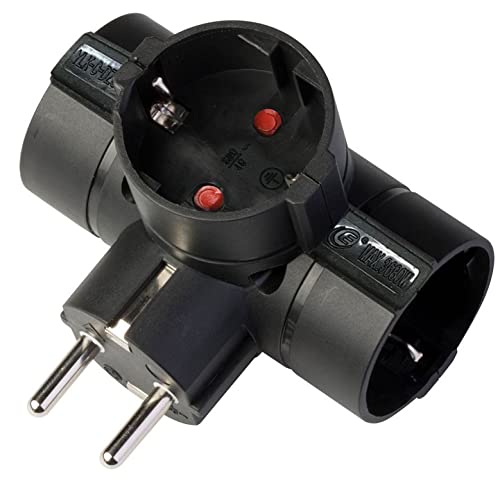 Preisvergleich Produktbild Electraline 55322 Adapter Triple 16 V, schwarz