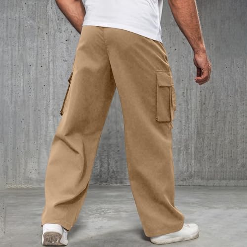 Pantalon cargo ample homme à jambe large et cordon de serrage - 2