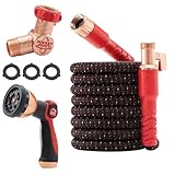Pocket Hose Ballistic 50 FT Expandable Garden Hose w/Pocket Pivot Swivel Connector, Anti-Burst Sleeve Reinforced with Bulletproof Fiber, Lightweight, No-Kink, Compact, UV-Protected, AS SEEN ON TV