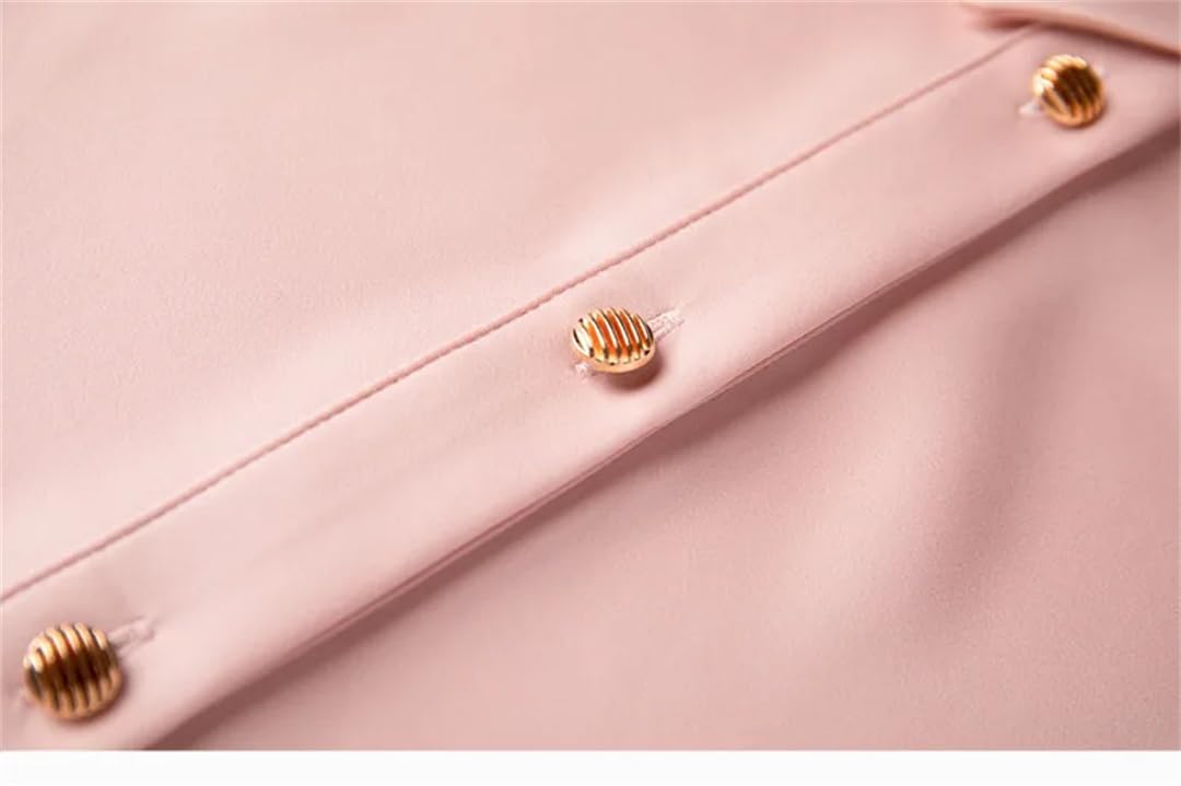 Camicetta da donna in raso elegante chic con colletto a fiocco coreano solido manica lunga top