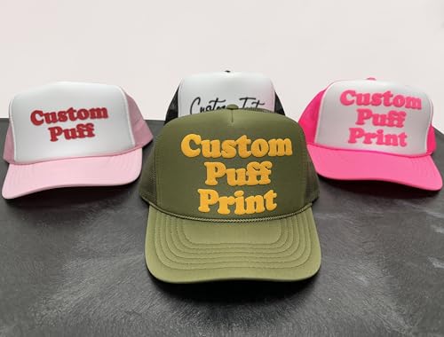 Gorra Trucker Personalizada con Texto Puff Print miniatura 3