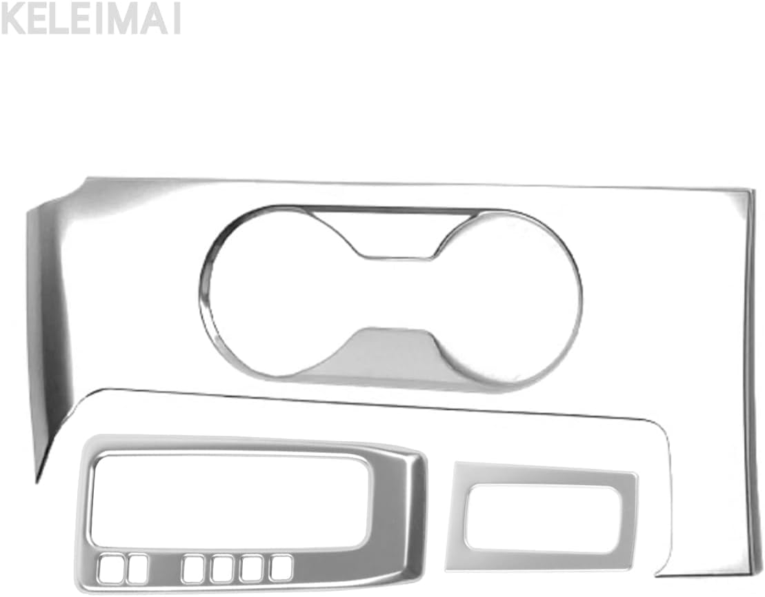 Car Accessories Fit for Nissan Altima 2019 2020 2021 2022 2023 2024 2025 Interior Gear Shift & Box Water Cup Panel Frame Cover Trim (Silver) 3PCS Stainless Steel