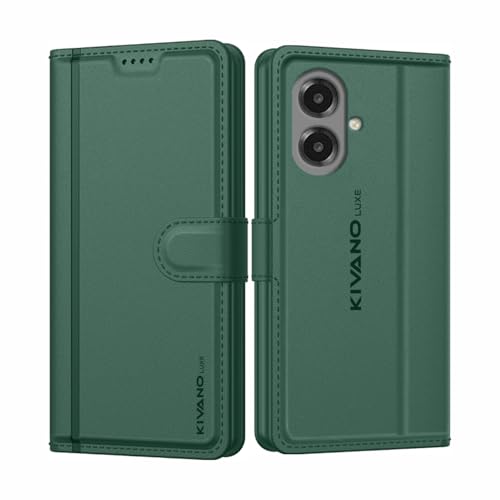 Image of KIVANO LUXE Compatible with Samsung A07 4G / Samsung F07 4G / Samsung M07 4G Artisanal Leather Wallet Case with Card Holder for Men Women, Magnetic Flip Folio Cover with Stand RFID Blocking Cell