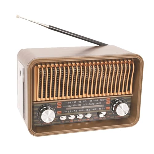 Kexpery Radio Vintage con altavoz Bluetooth Lámpara LED Radio Mesa para Hogar Dormitorio Salón Cocina