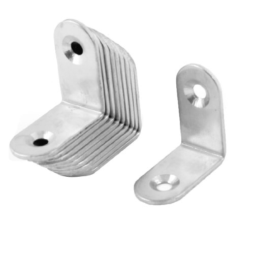uxcell A13111300ux0185 30 mm x 30 mm Corner Brace Joint Right Angle Bracket 2 Holes (Pack of 10)