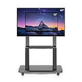 【Bandeja de almacenamiento】 Este soporte para televisor con soporte está equipado con un estante de metal negro para sostener su decodificador de cable, reproductor de DVD o sistemas de juegos.