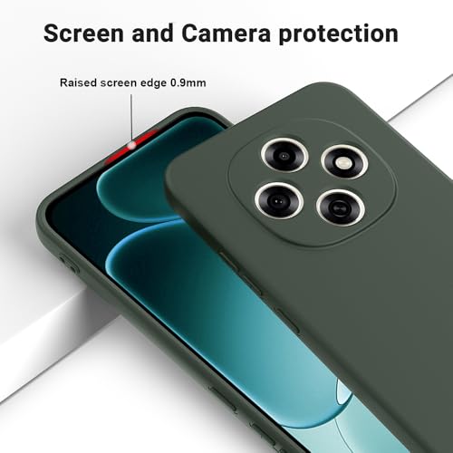 Image of Back Cover for Oppo F31 Pro 5G | Full Camera Protection | Premium Liquid Silicon Case | Flexible Bumper Case for Oppo F31 Pro 5G (Military Green)