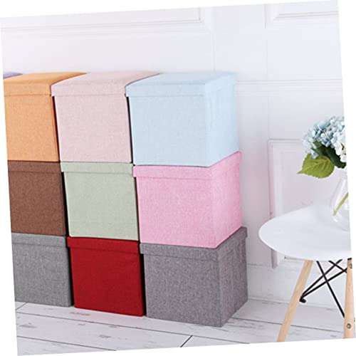 Tabouret de rangement pour articles ménagers coffre pliable en tissu - 7