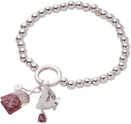 Alex and Ani Spill the Tea' Cup & Tea Bag Stretch Bracelet
