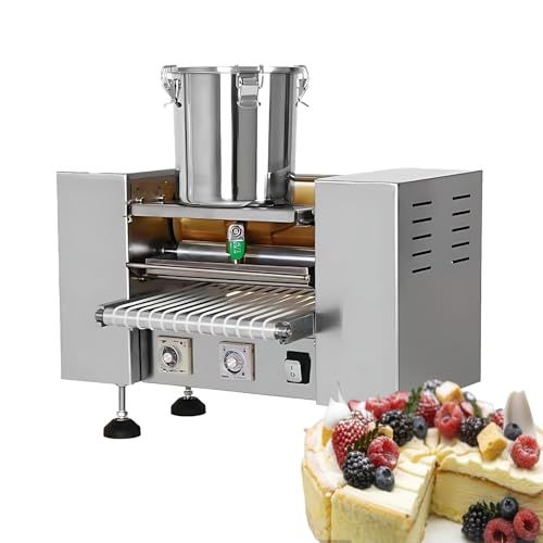 Crepera Eléctrica Profesional 2800W, Acero Inoxidable 304 Máquina Automática De Panquecas, Capa Antiadherente, Producción Rápida Para Repostería Y Buffet Gourmet(6in)